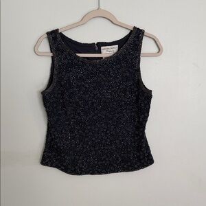 Adrianna Papell Midnight Beaded Blouse